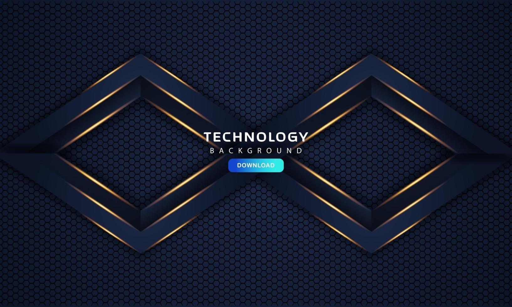 abstract dark blue frame luxury design concept innovation background vector