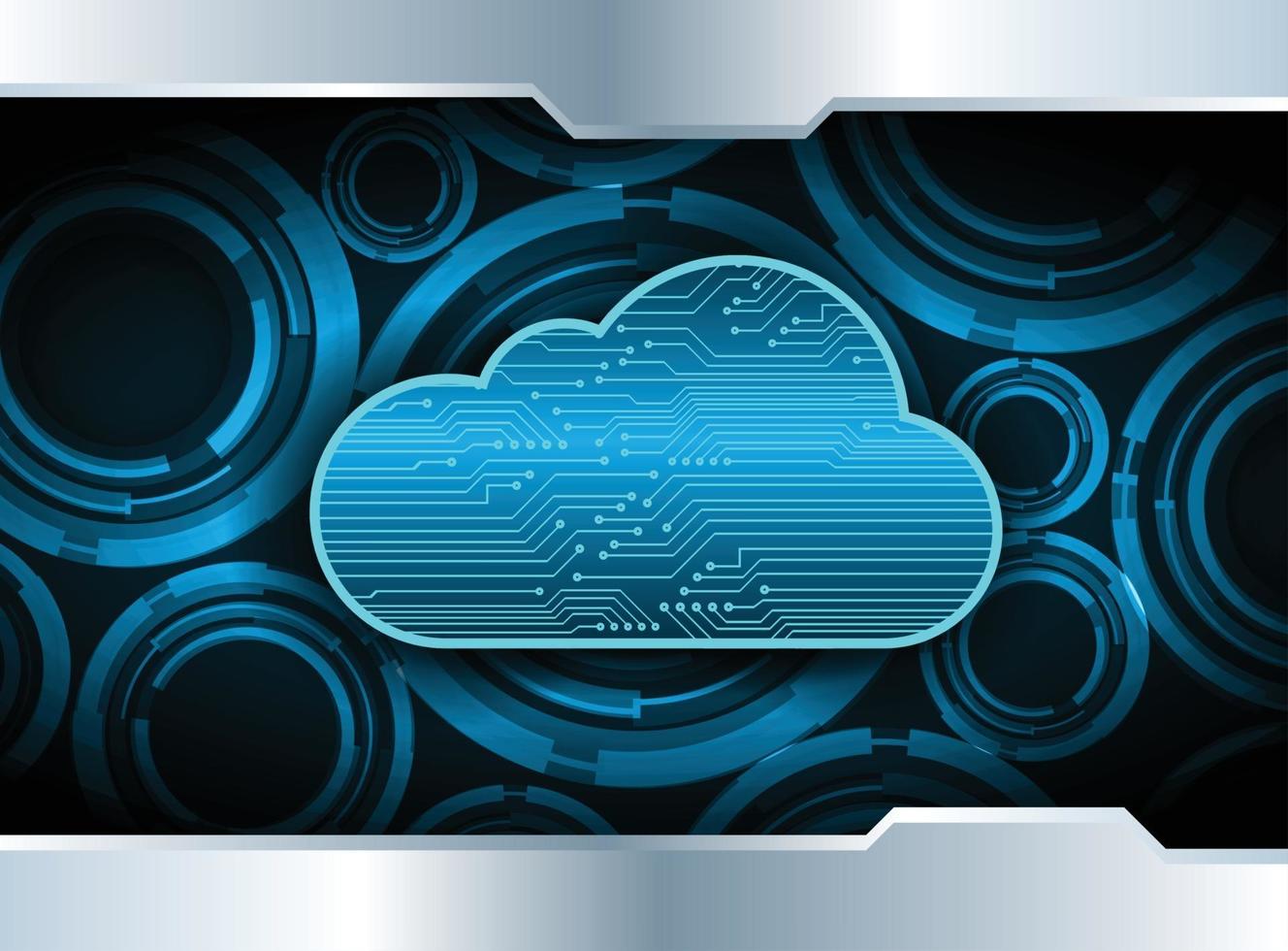 cloud computing cyber circuit future technology concept background vector