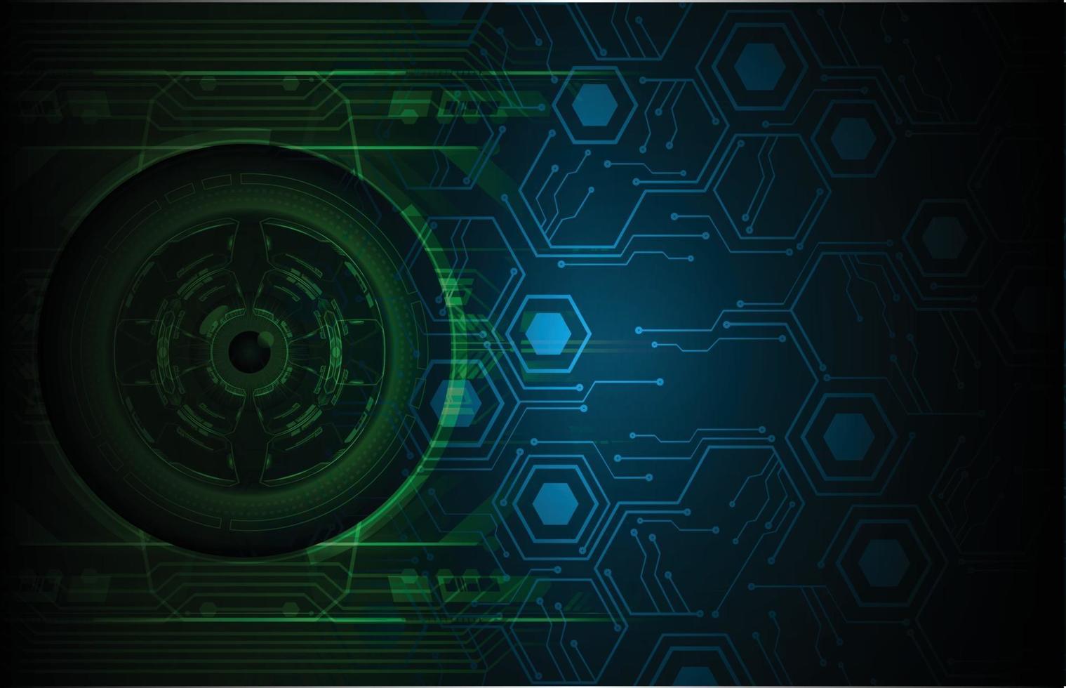 eye cyber circuit future technology concept background vector