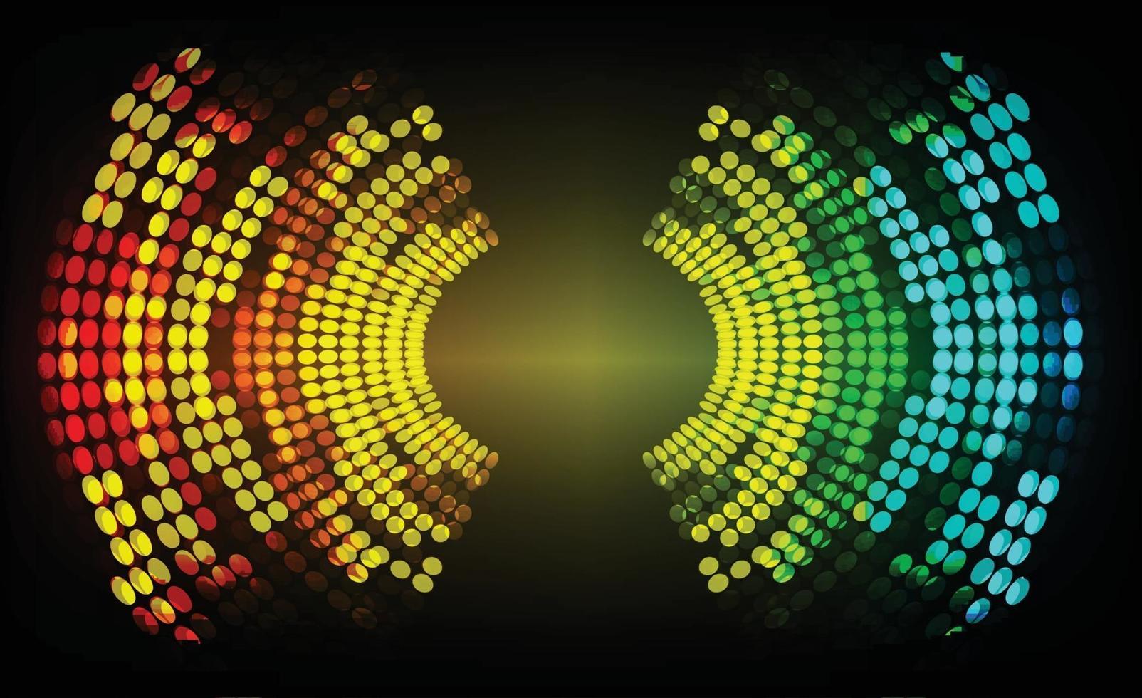 Sound waves oscillating dark light vector
