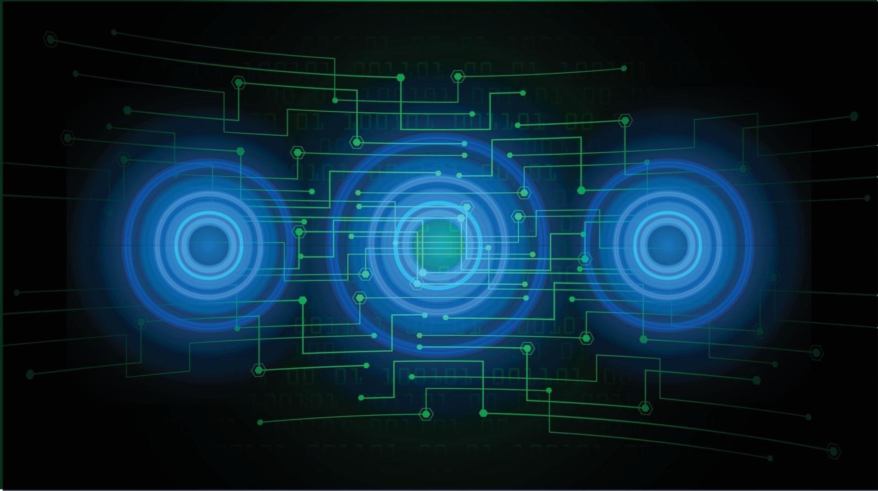 Fondo de concepto de tecnología futura de circuito cibernético vector