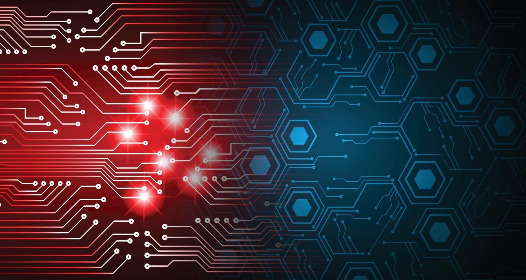 Fondo de concepto de tecnología futura de circuito cibernético vector