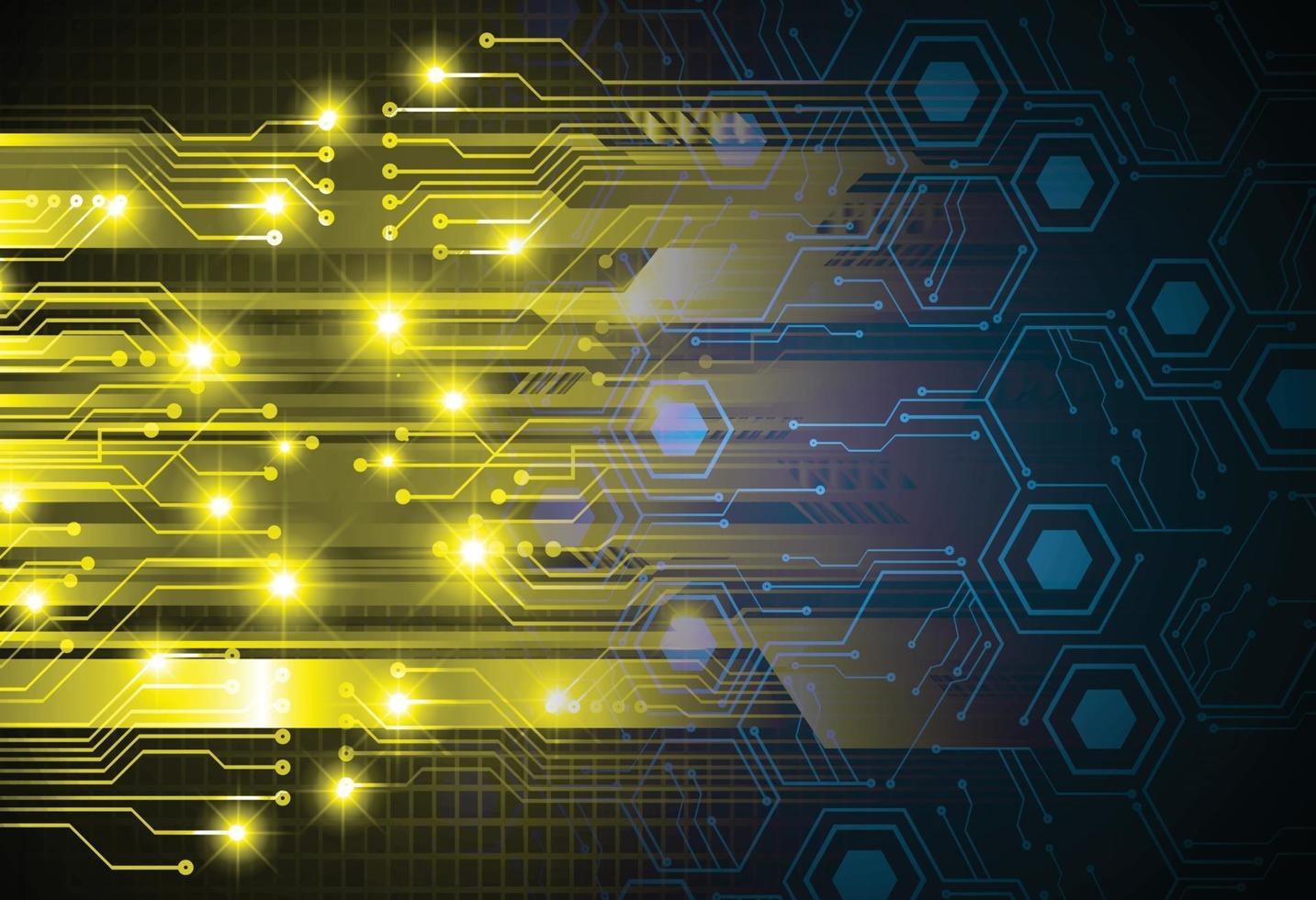 Fondo de concepto de tecnología futura de circuito cibernético vector