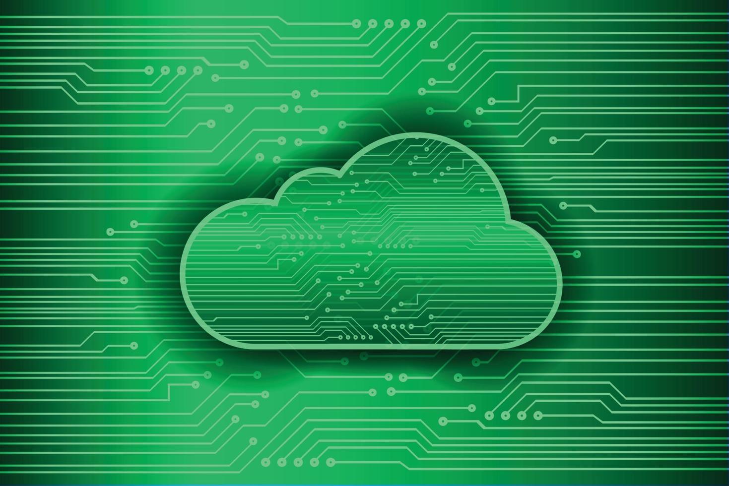 cloud computing cyber circuit future technology concept background vector