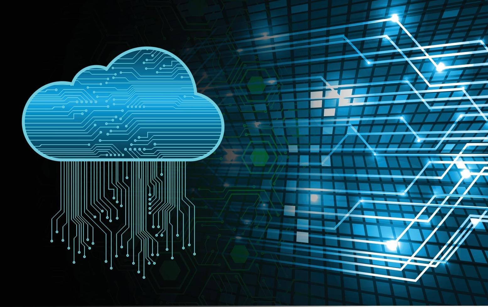 cloud computing cyber circuit future technology concept background vector