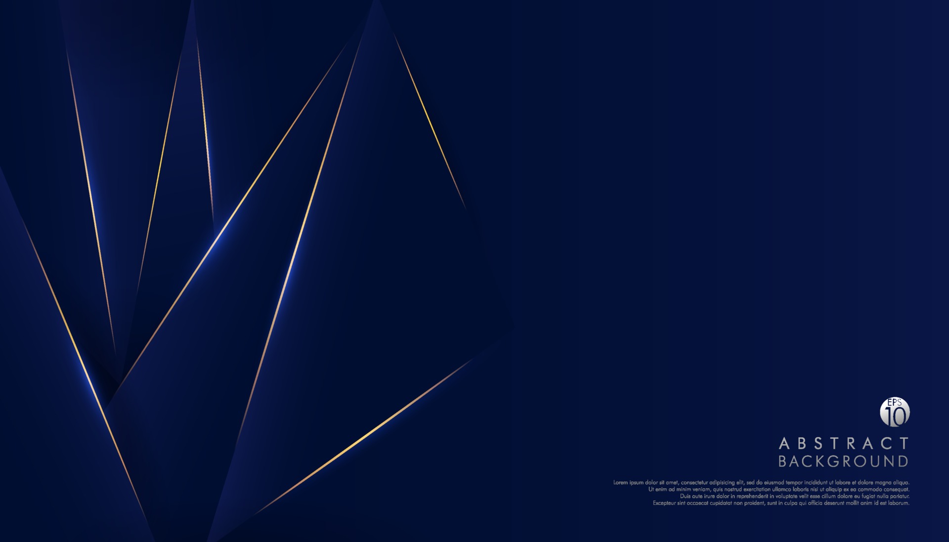 Abstract Dark Navy Blue Premium Background With Luxury Triangles