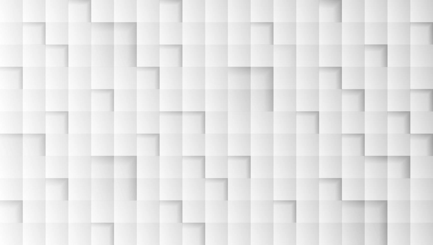 Abstract embossed white grey paper square background. Simple light and shadow concept. vector