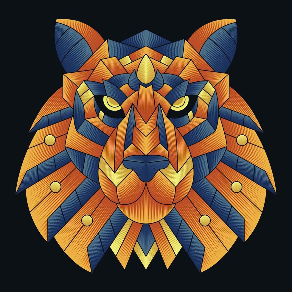 colorful tiger illustraion vector