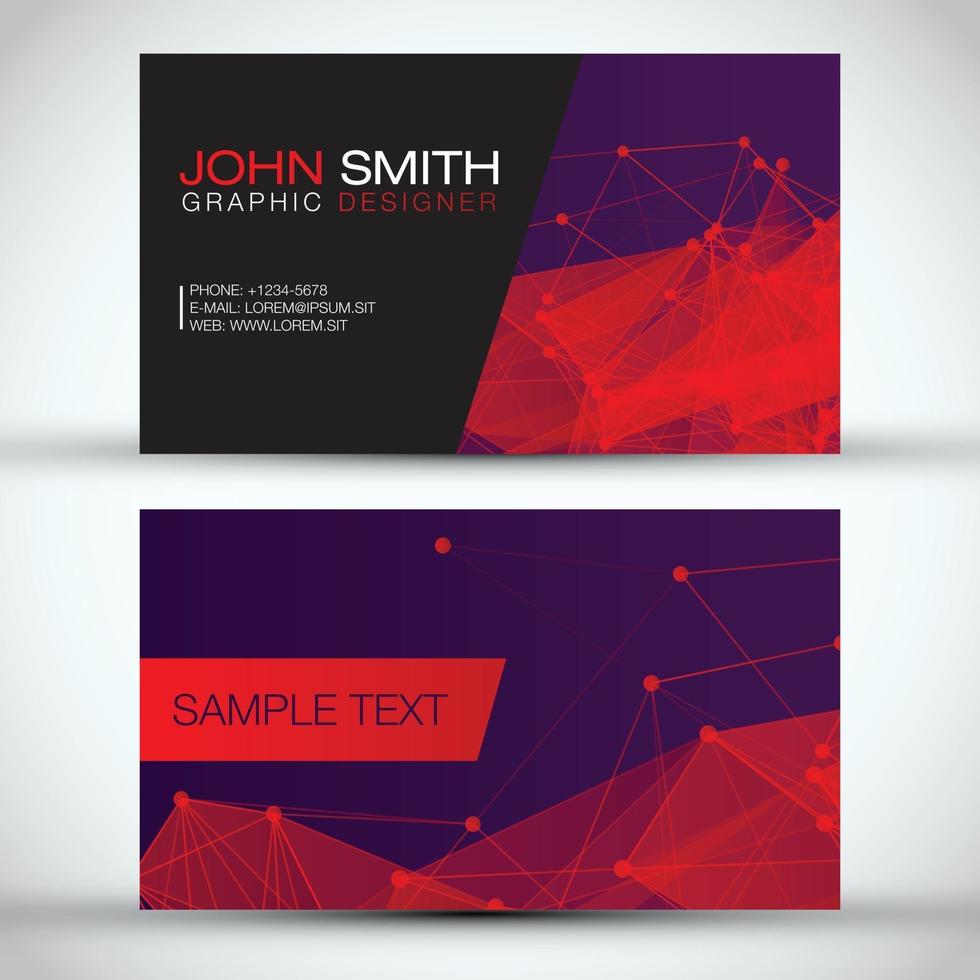 Business card template design vector