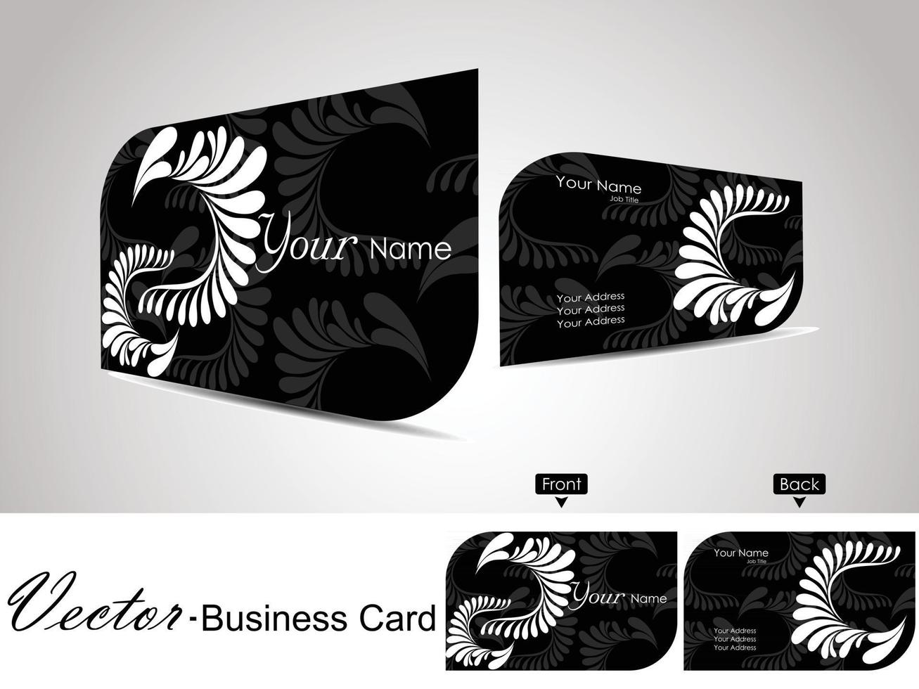 Floral design business card vector