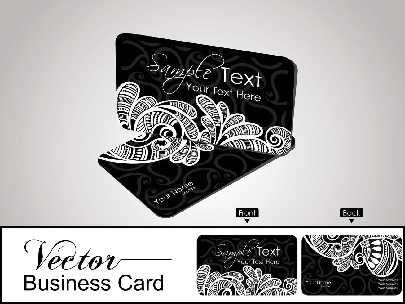 Floral design business card vector