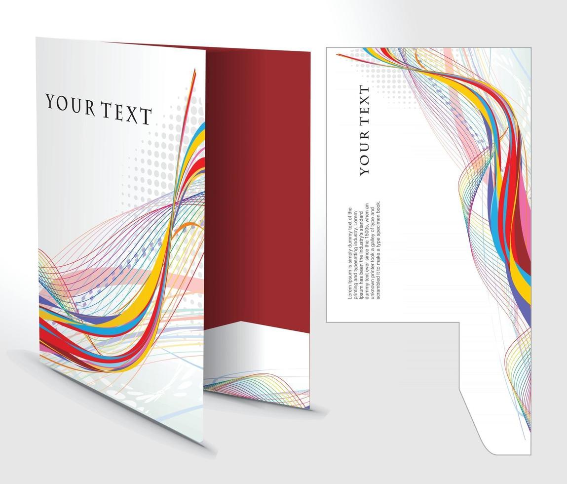 Infold brochure design vector