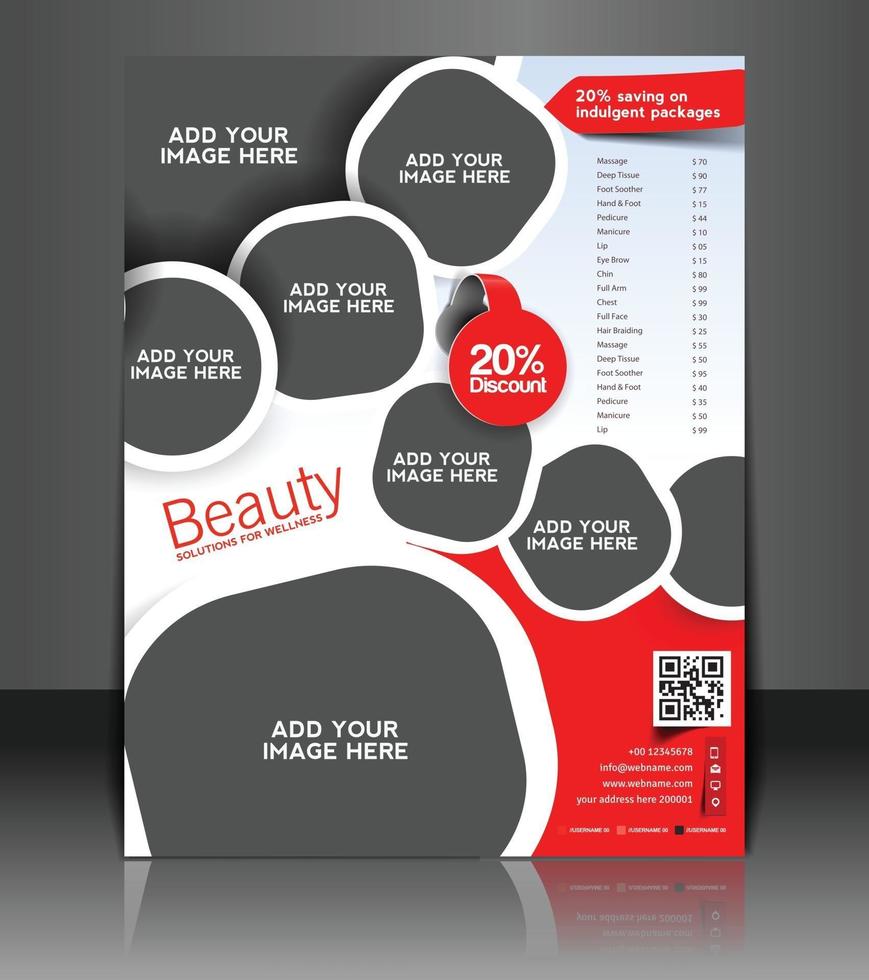 Beauty solution brochure design vector