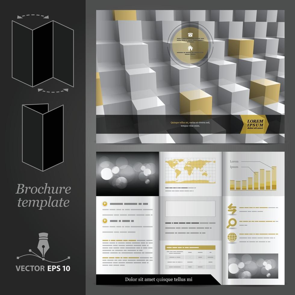 Creative brochure template design vector