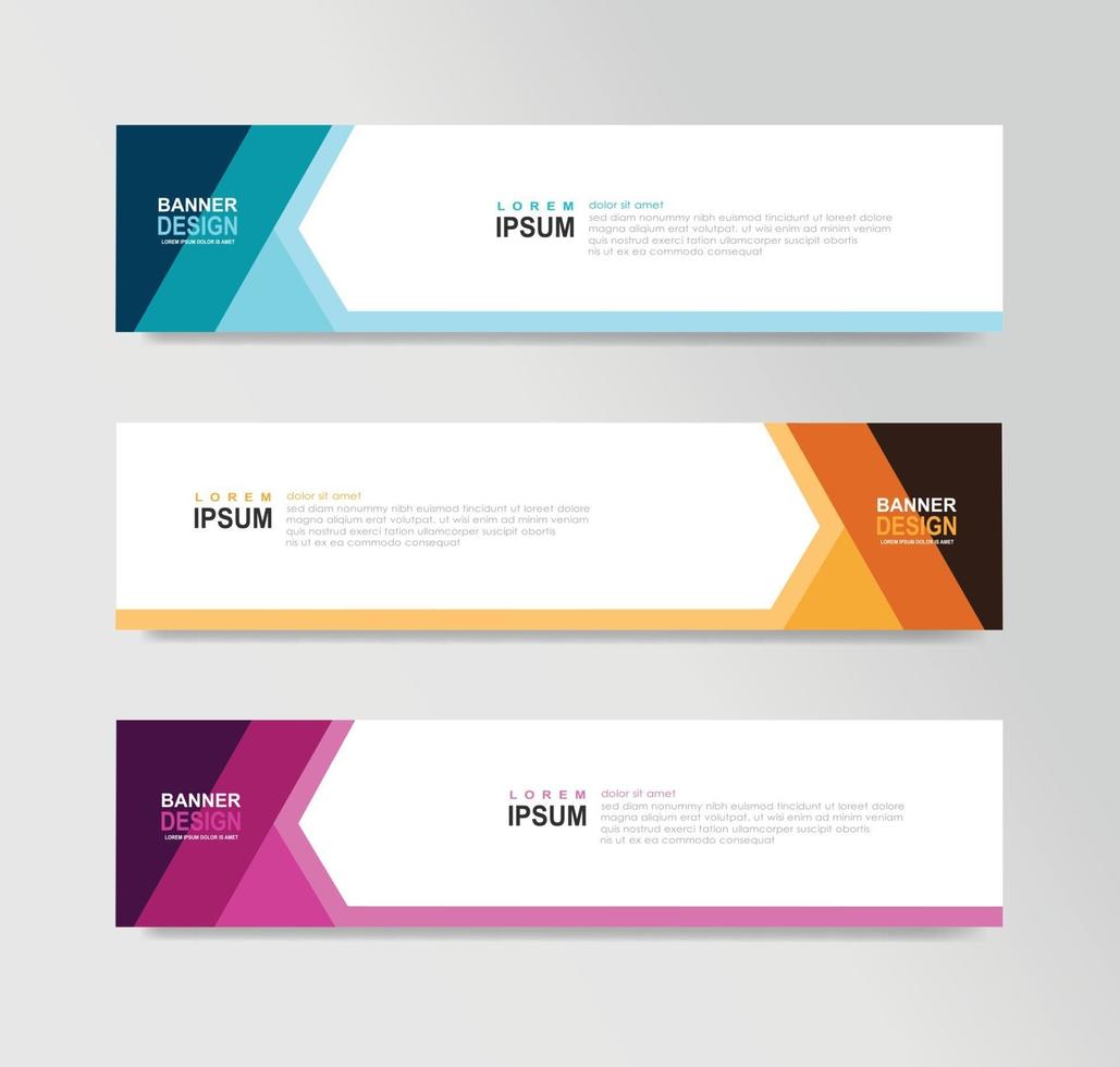 Vector Abstract Banner Design Web Template