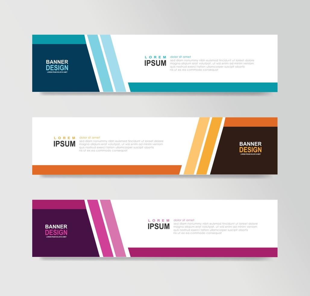 Vector Abstract Banner Design Web Template