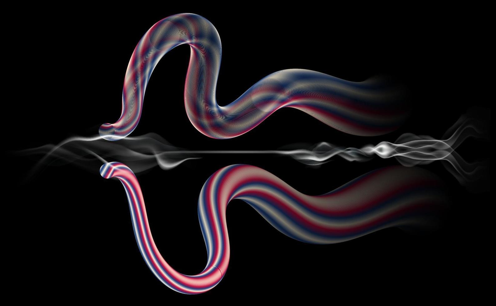 neon liquid design with smoke vector