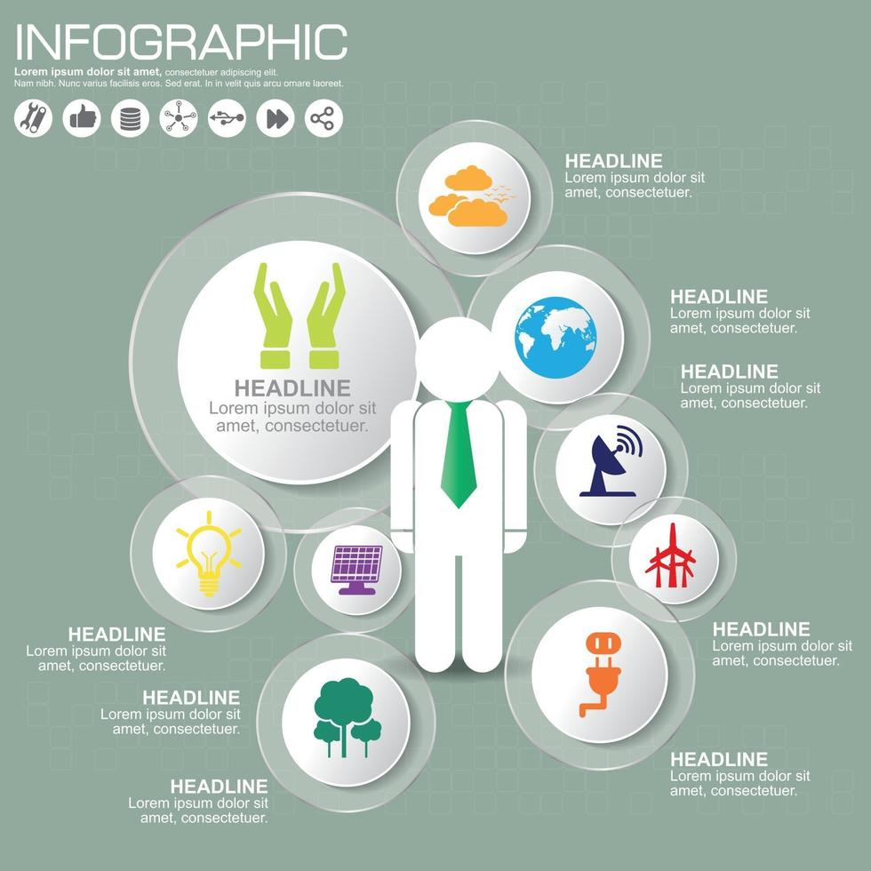 Infografía de ilustración digital 3d abstracto. La ilustración vectorial se puede utilizar para el diseño de flujo de trabajo, diagrama, opciones numéricas, diseño web. vector