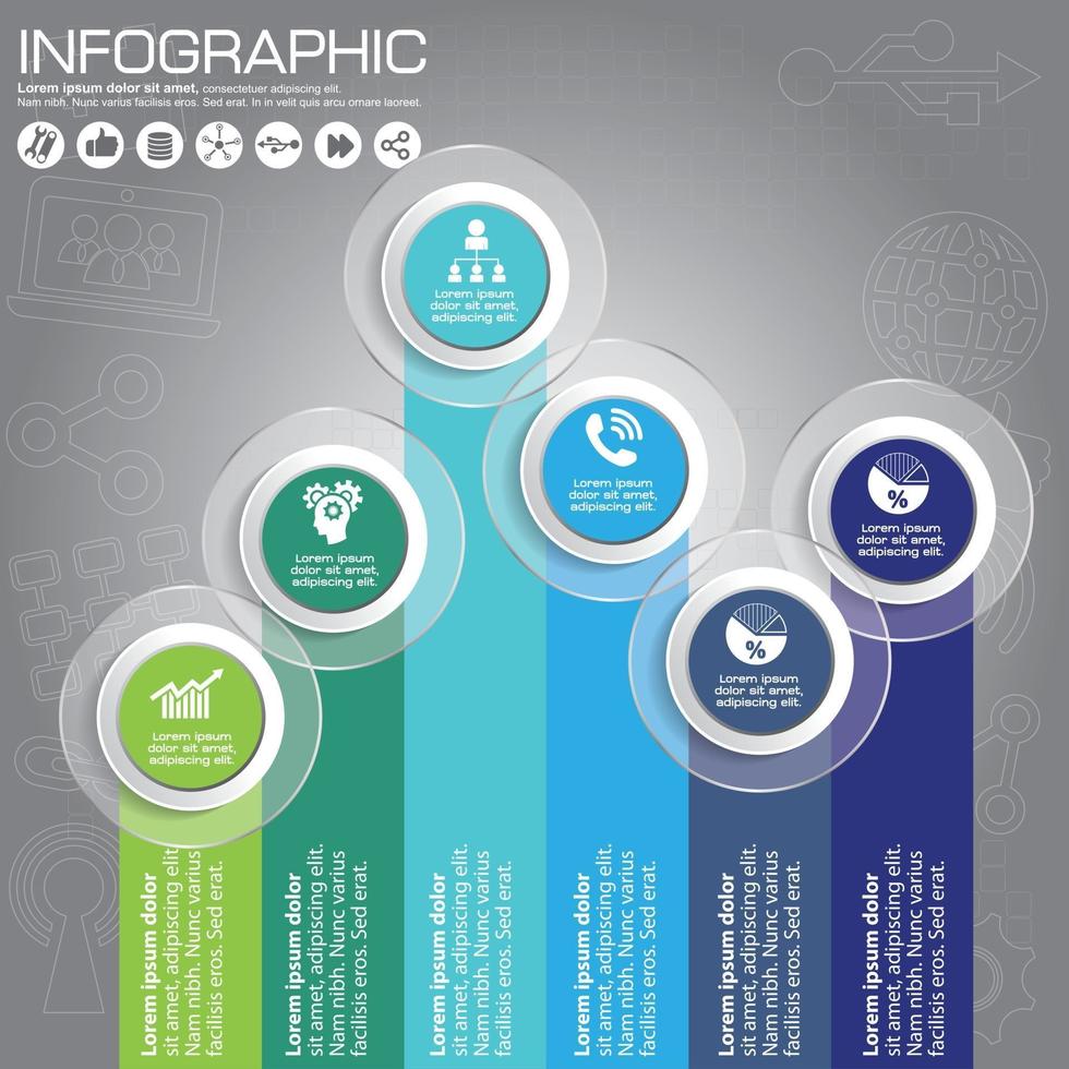 infographic chart with icon vector