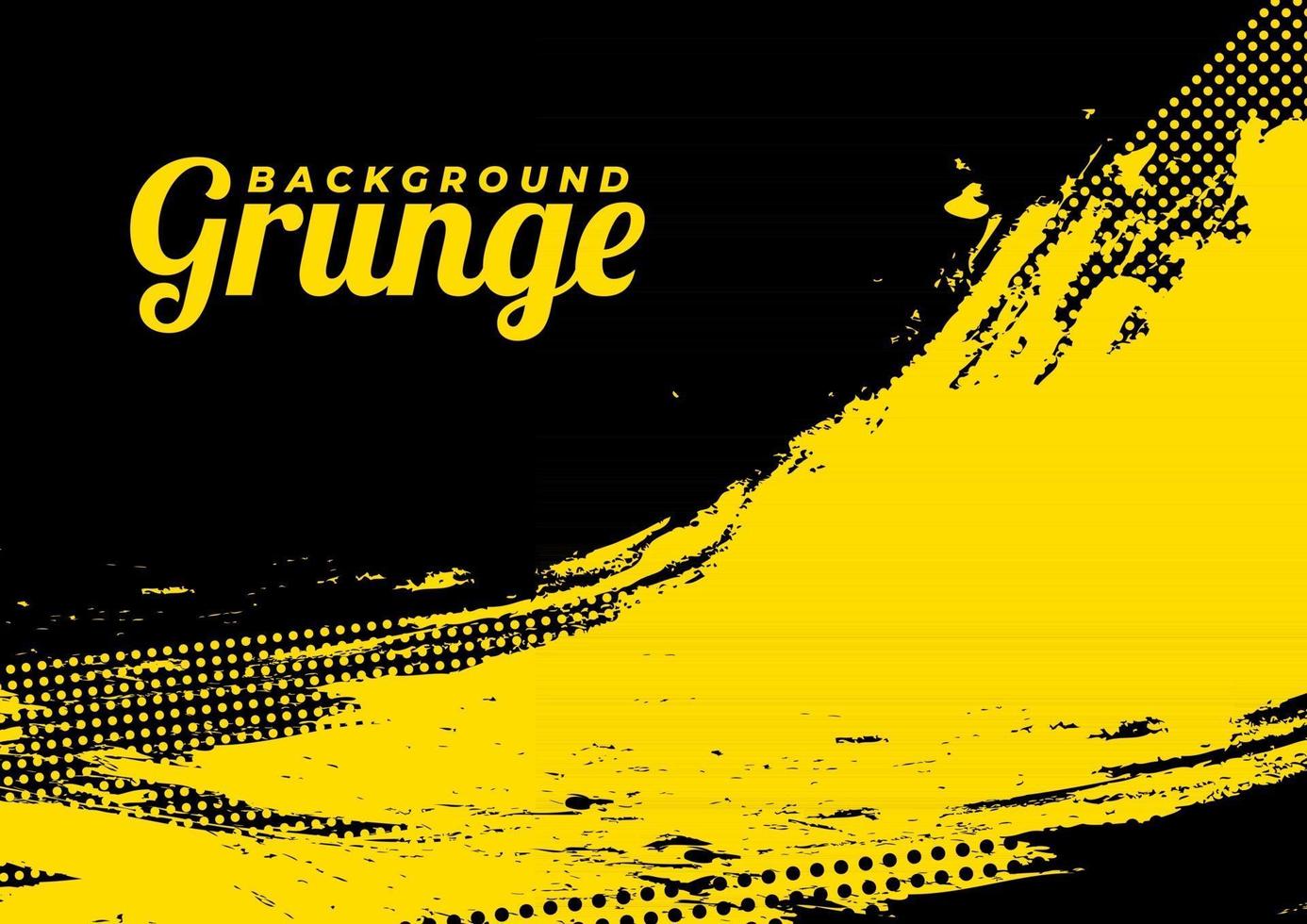 Beautiful Black And Yellow Vector Grunge Background