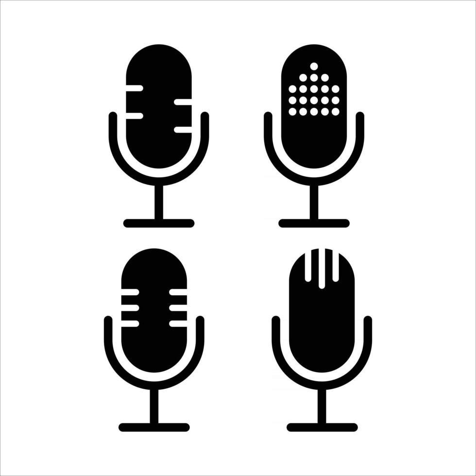 icono de micrófono de podcast vector