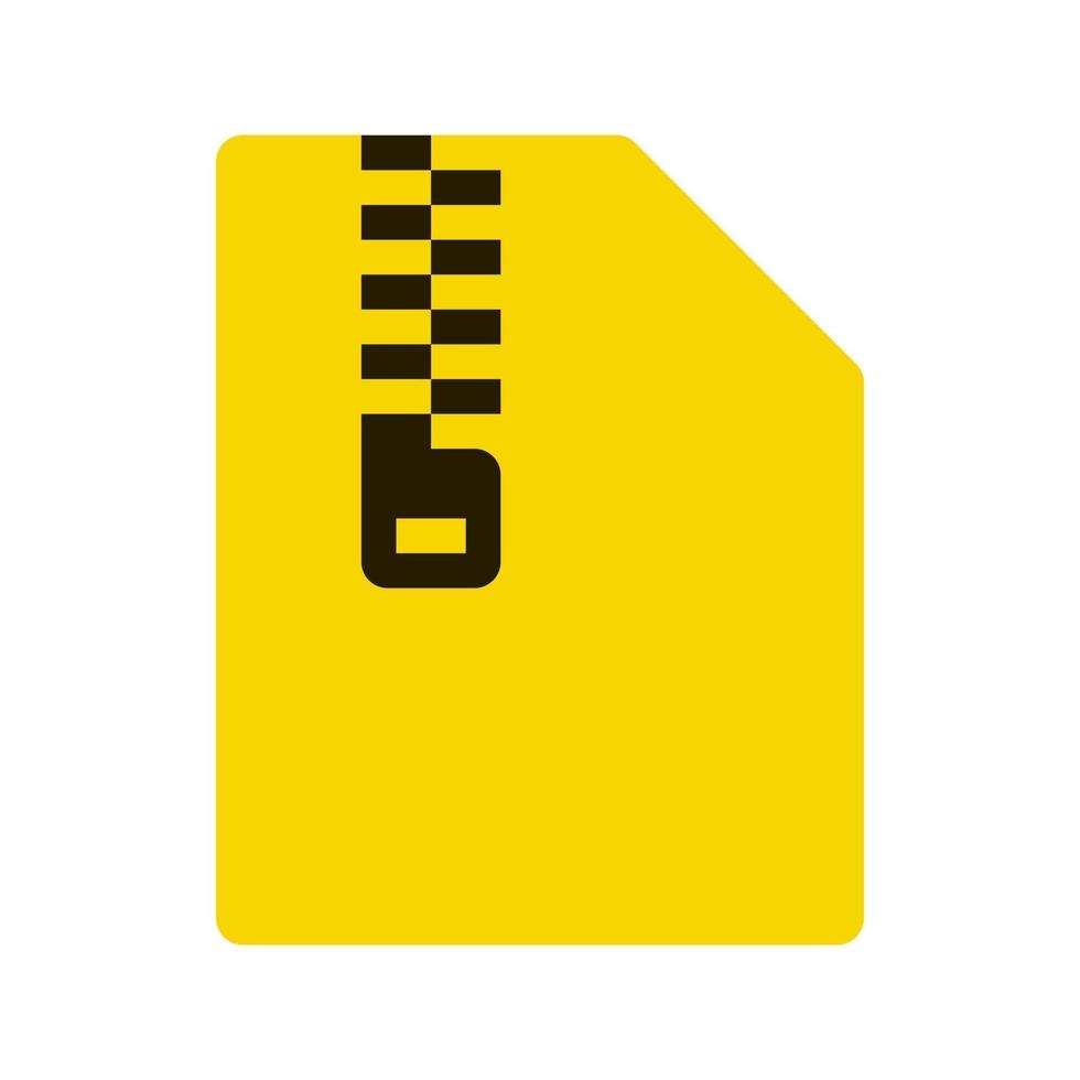 Zip file flat vector icon, archived data without password