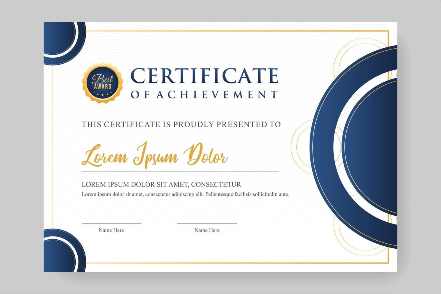 white certificate design vector