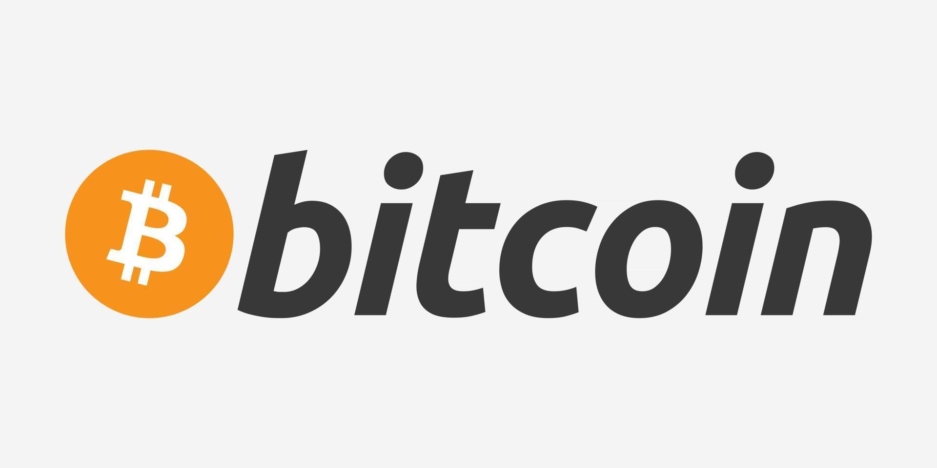 botón del logo de bitcoin vector