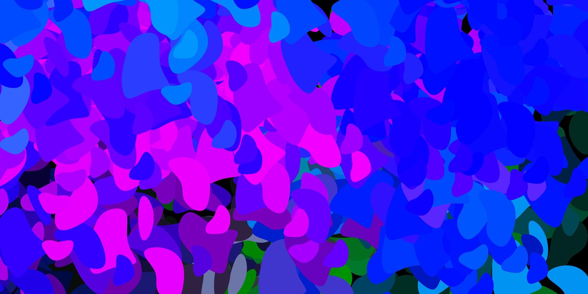 Dark pink, blue vector background with random forms.