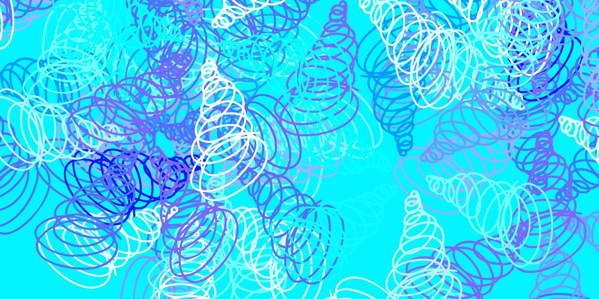 Light pink, blue vector pattern with curved lines.