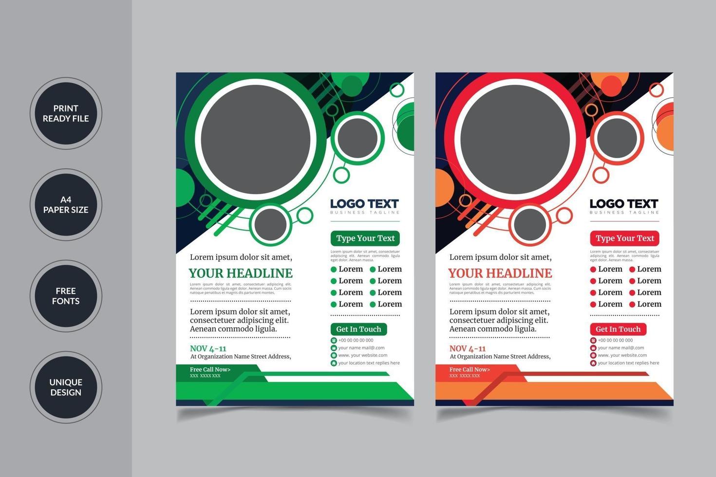 Food Drive Flyer Template vector