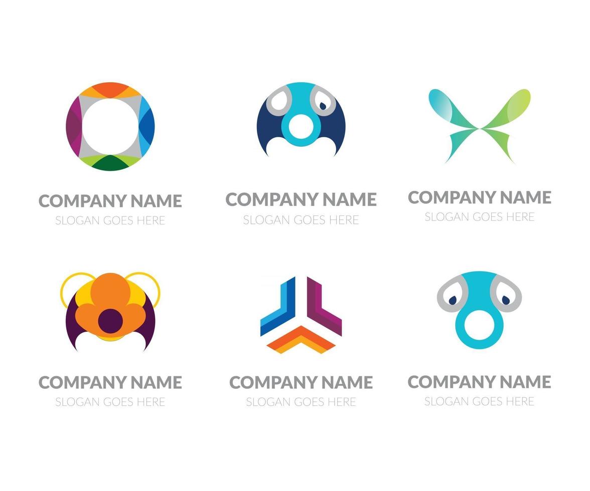 conjunto de logotipos creativos para identidad visual vector