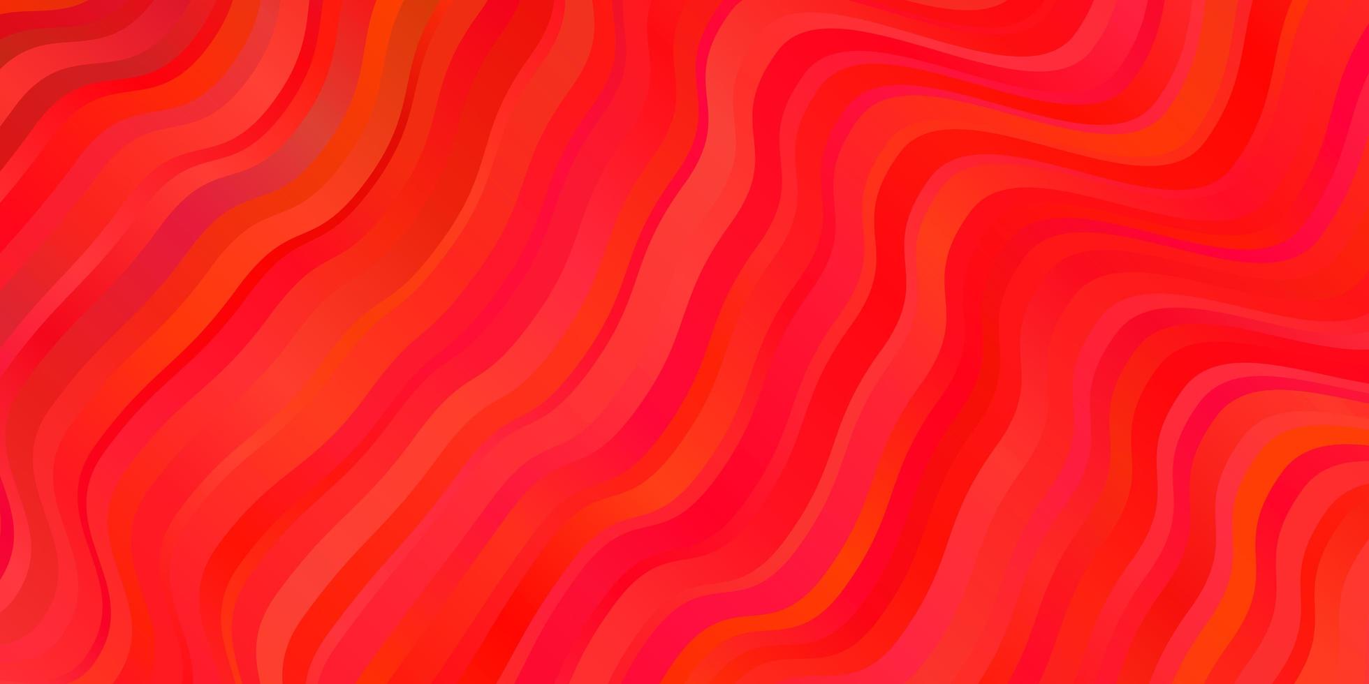 patrón de vector rojo claro con curvas.