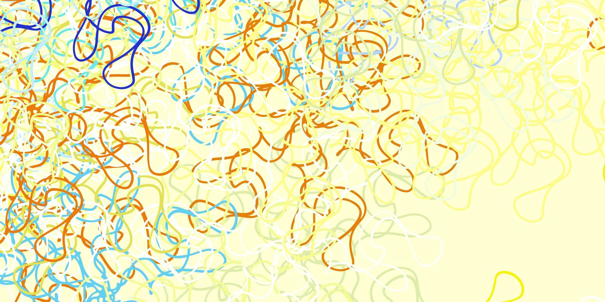 Light blue, yellow vector texture with wry lines.