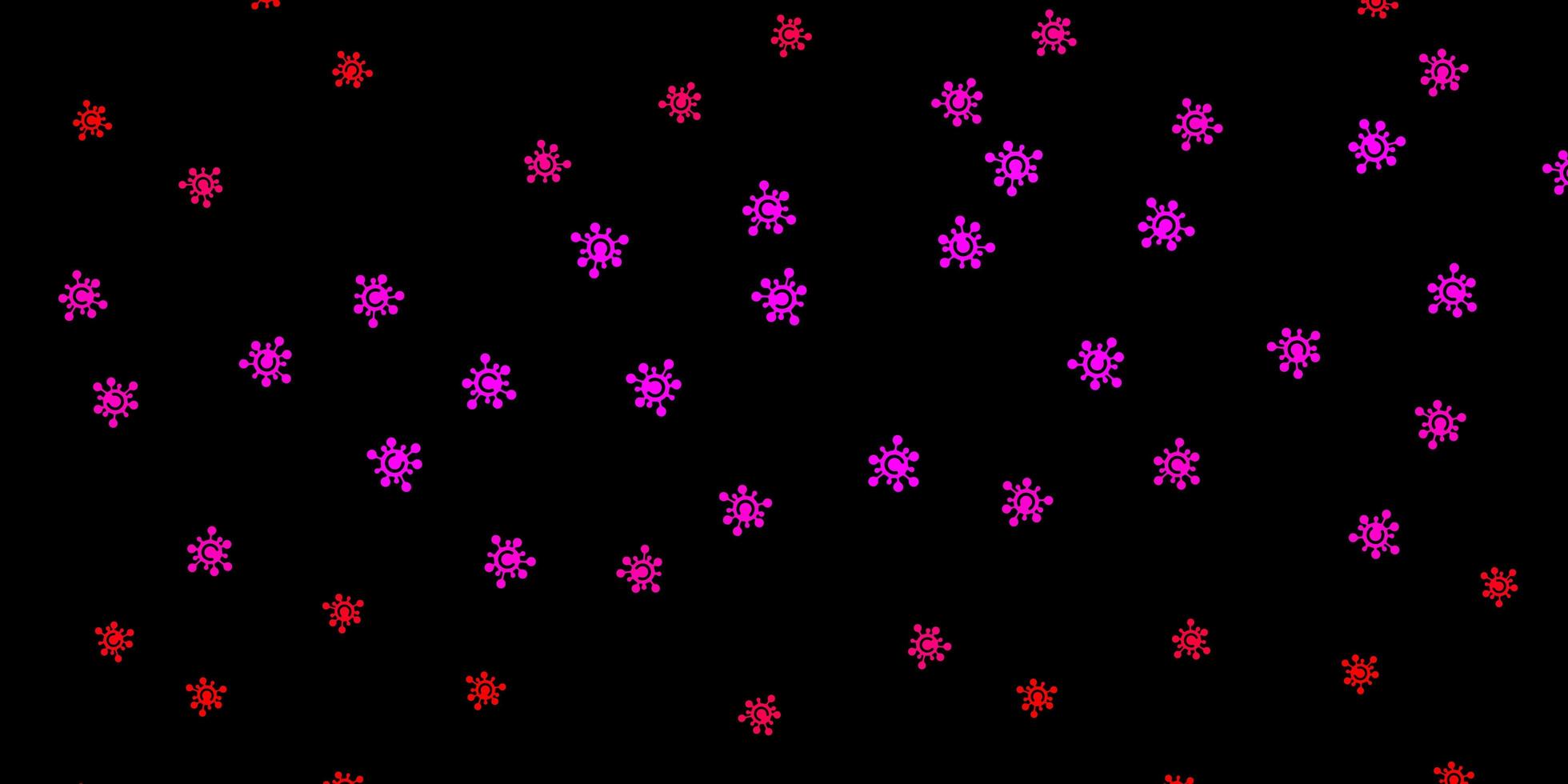 Dark pink vector texture with disease symbols.