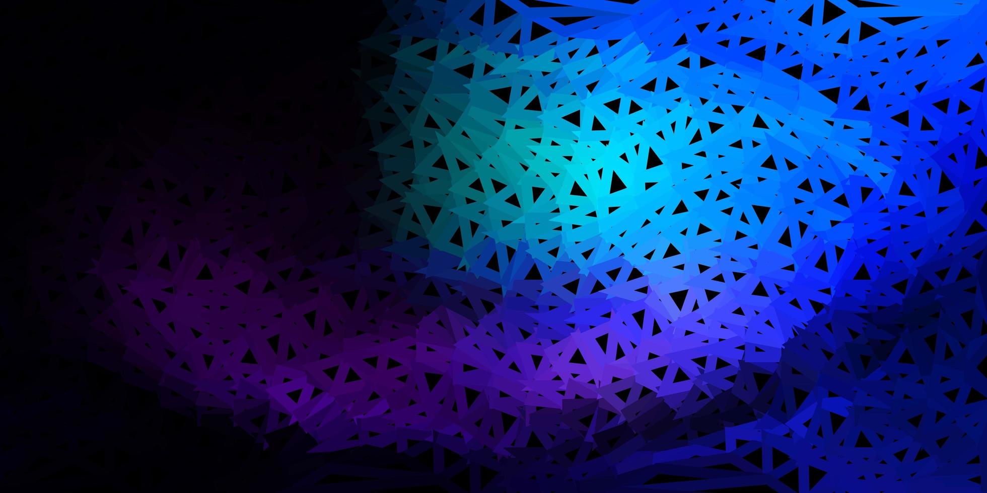 Dark pink, blue vector polygonal pattern.