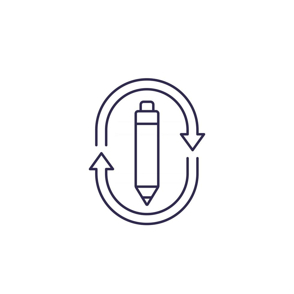 rewrite line icon vector