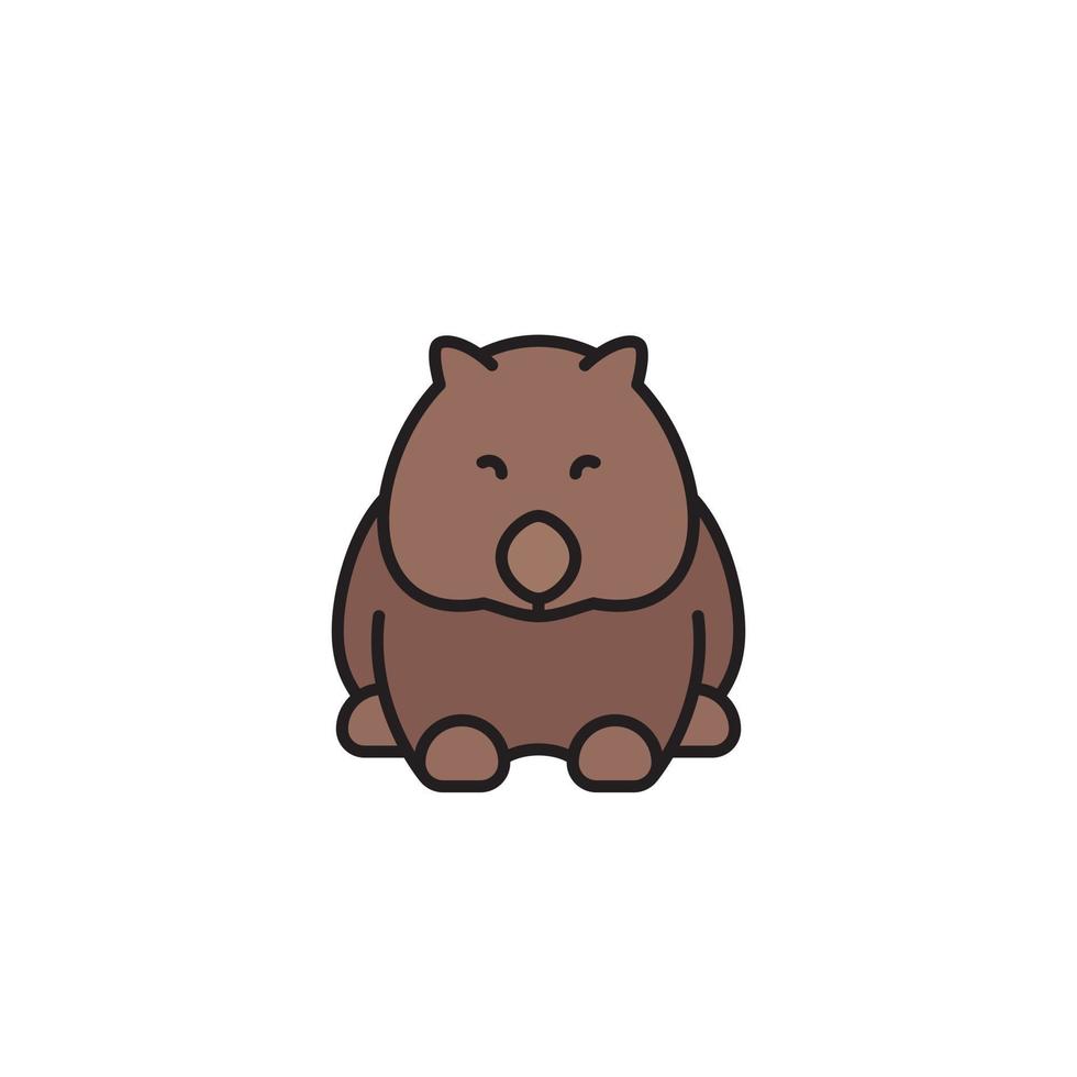 icono de vector de wombat