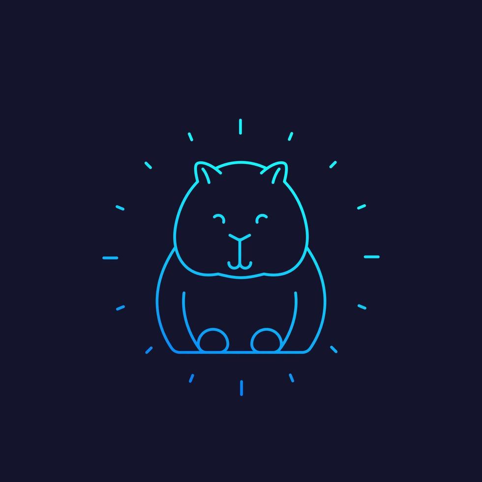 Wombat vector linear icon