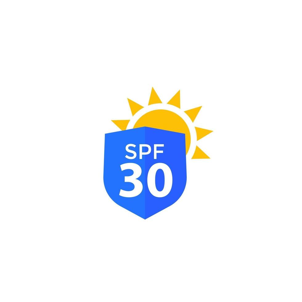 UV, sun protection SPF 30 vector icon