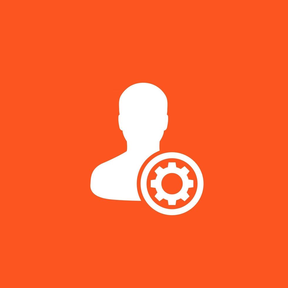 account, profile settings icon vector