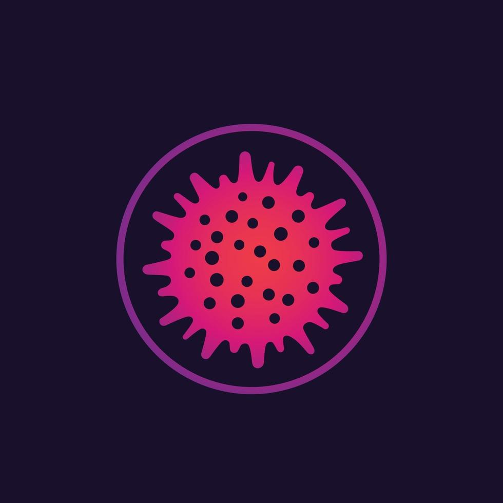 virus, infectious pathogen icon vector