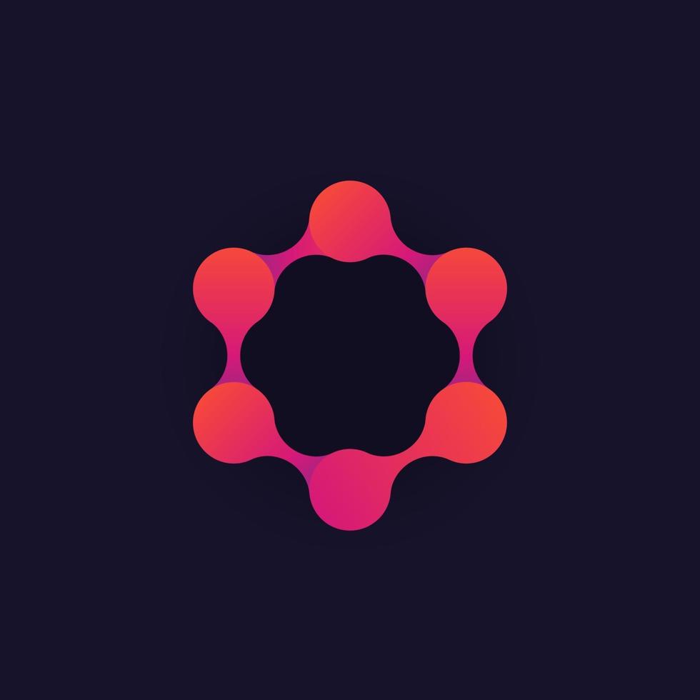 molecule vector logo, science and technology concept