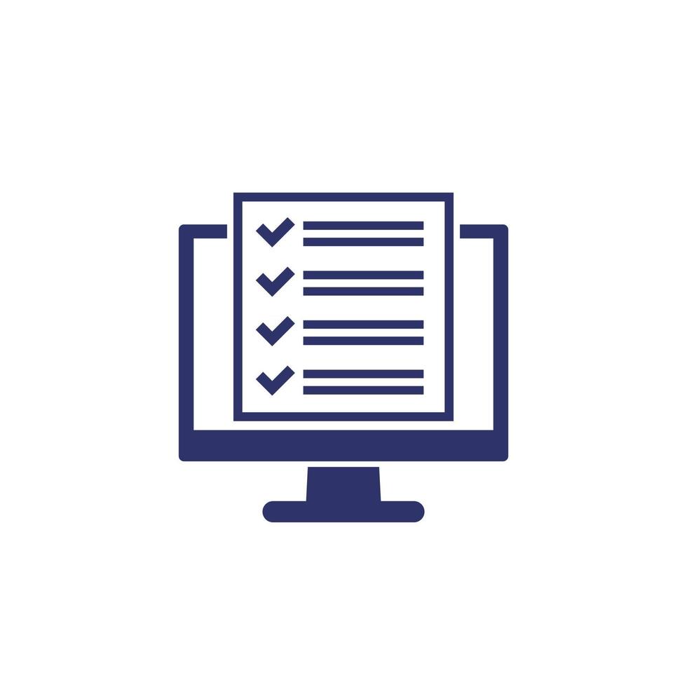 checklist, project management software icon on white vector