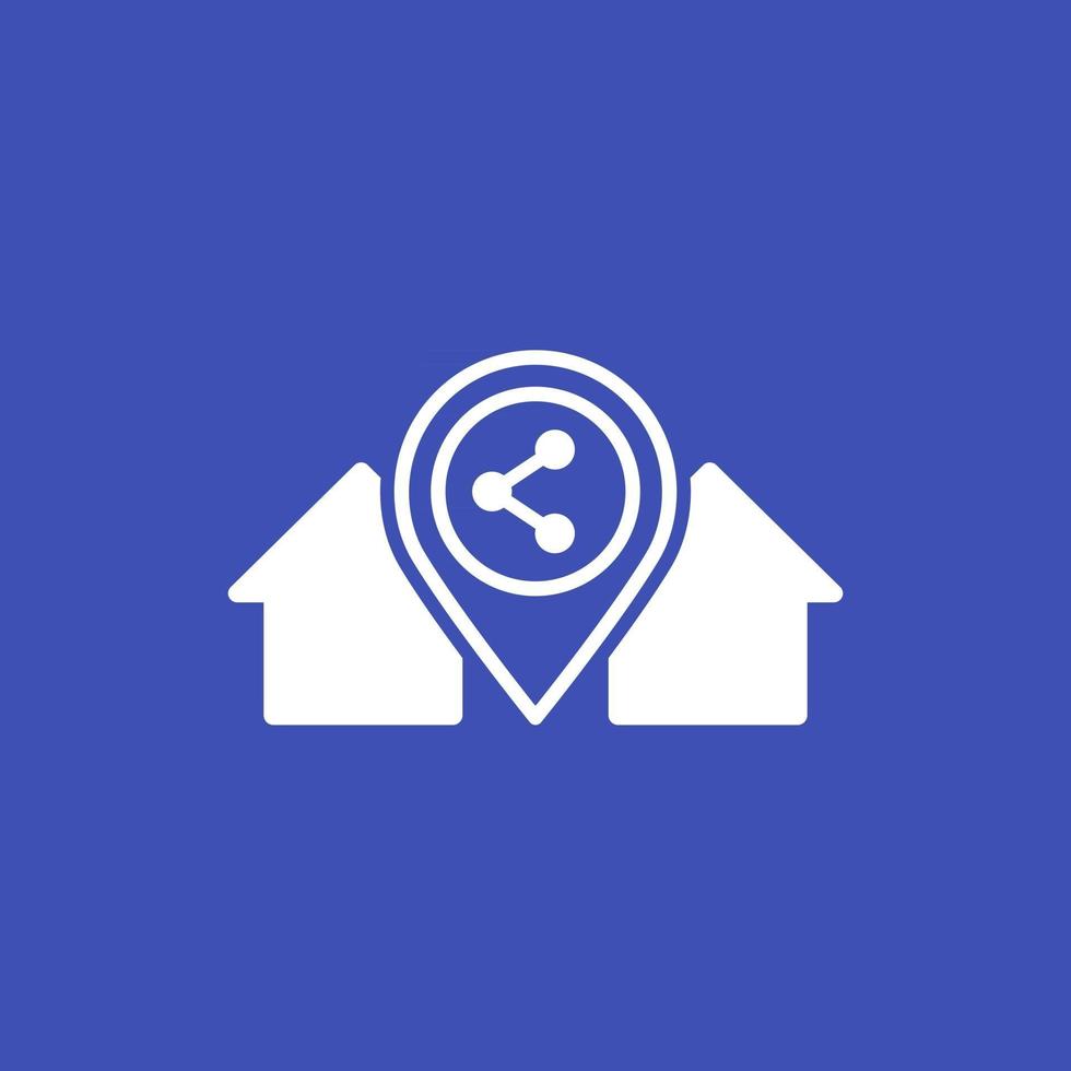 home sharing concept, vector icon