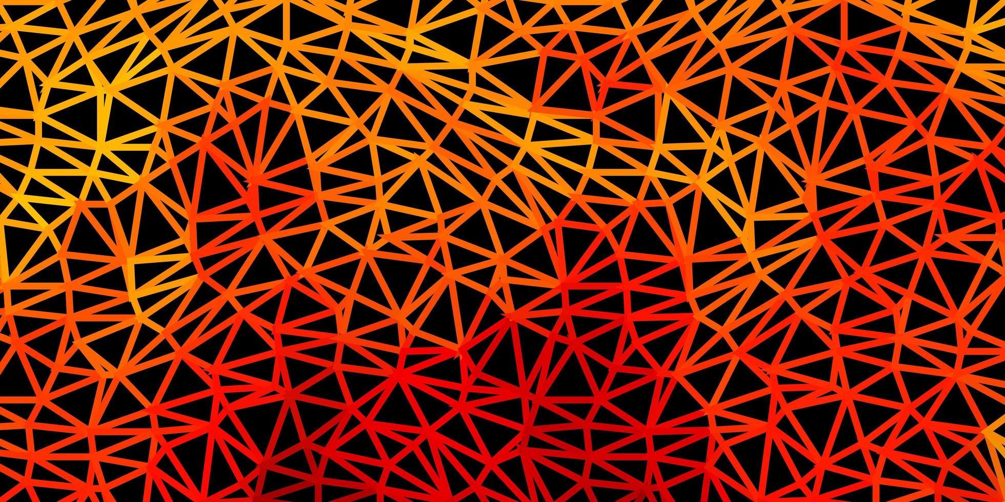 Dark orange vector abstract triangle texture.