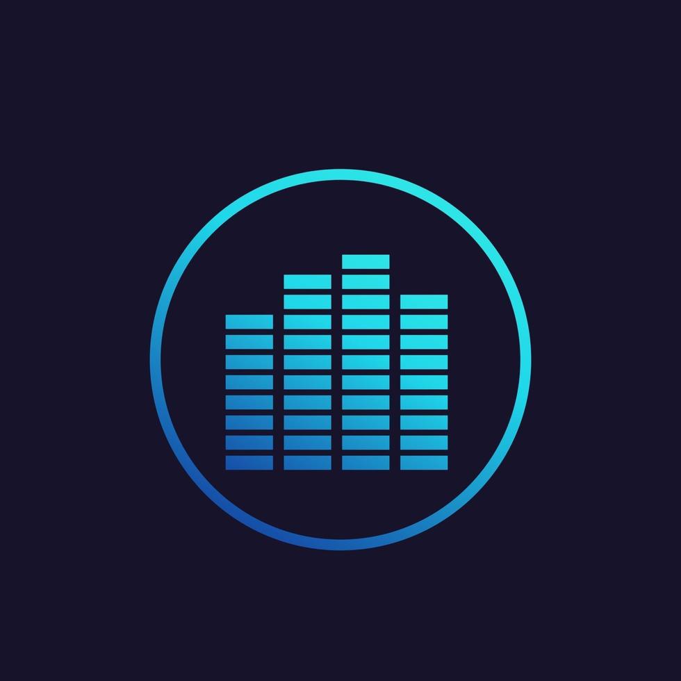 Eq, equalizer icon vector
