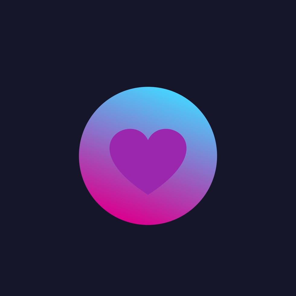 Heart trendy vector icon