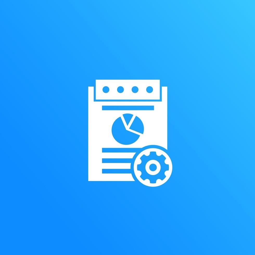 data processing, analytics vector icon