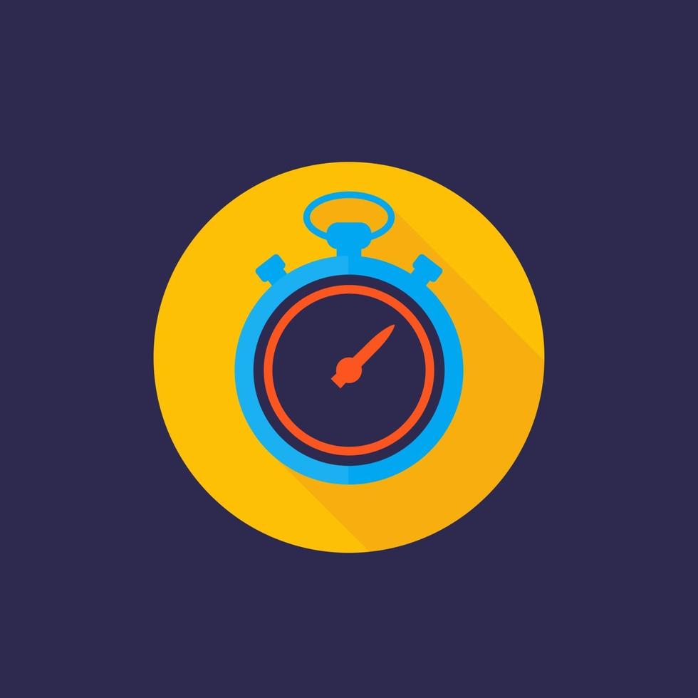 chronometer icon, flat style vector